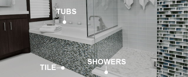 works on tubs, tile and showers