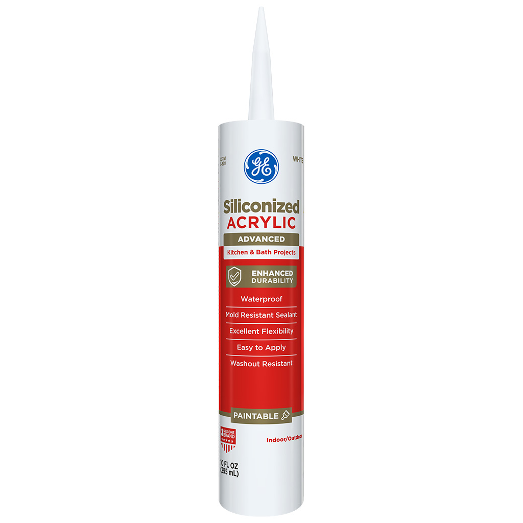 GE Sealants Siliconized Advanced Acrylic Kitchen Bath Sealant   Sa Kitchen Bath White 