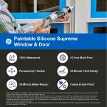 Image of Paintable Silicone Supreme for windows and doors with waterproof and mold-free features.