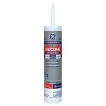 Image of GE silicone tub and tile sealant in a clear, waterproof tube.