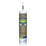 Image of GE Advanced Silicone Concrete Sealant in Light Gray, 100% waterproof and mold-free with a lifetime guarantee.
