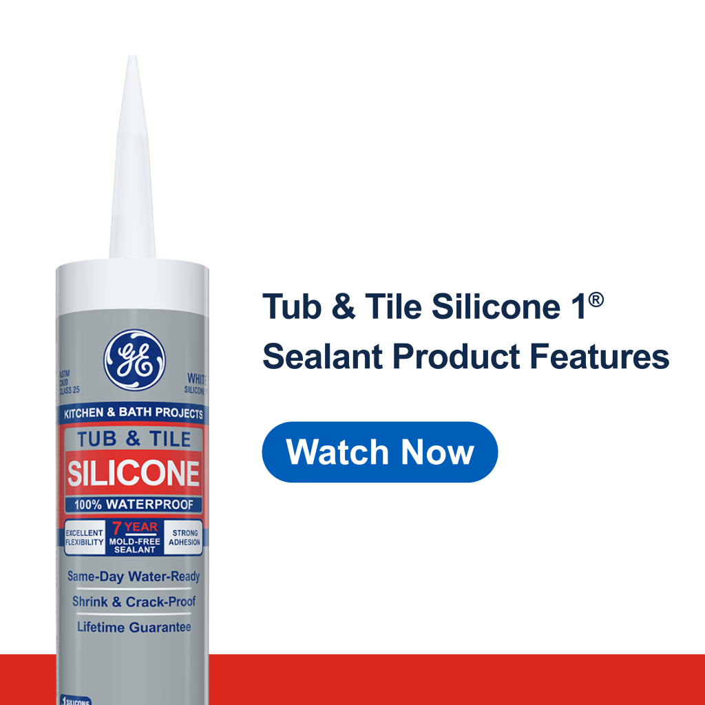 Bathroom Caulk  GE Sealants Tub & Tile Silicone 1® Sealant