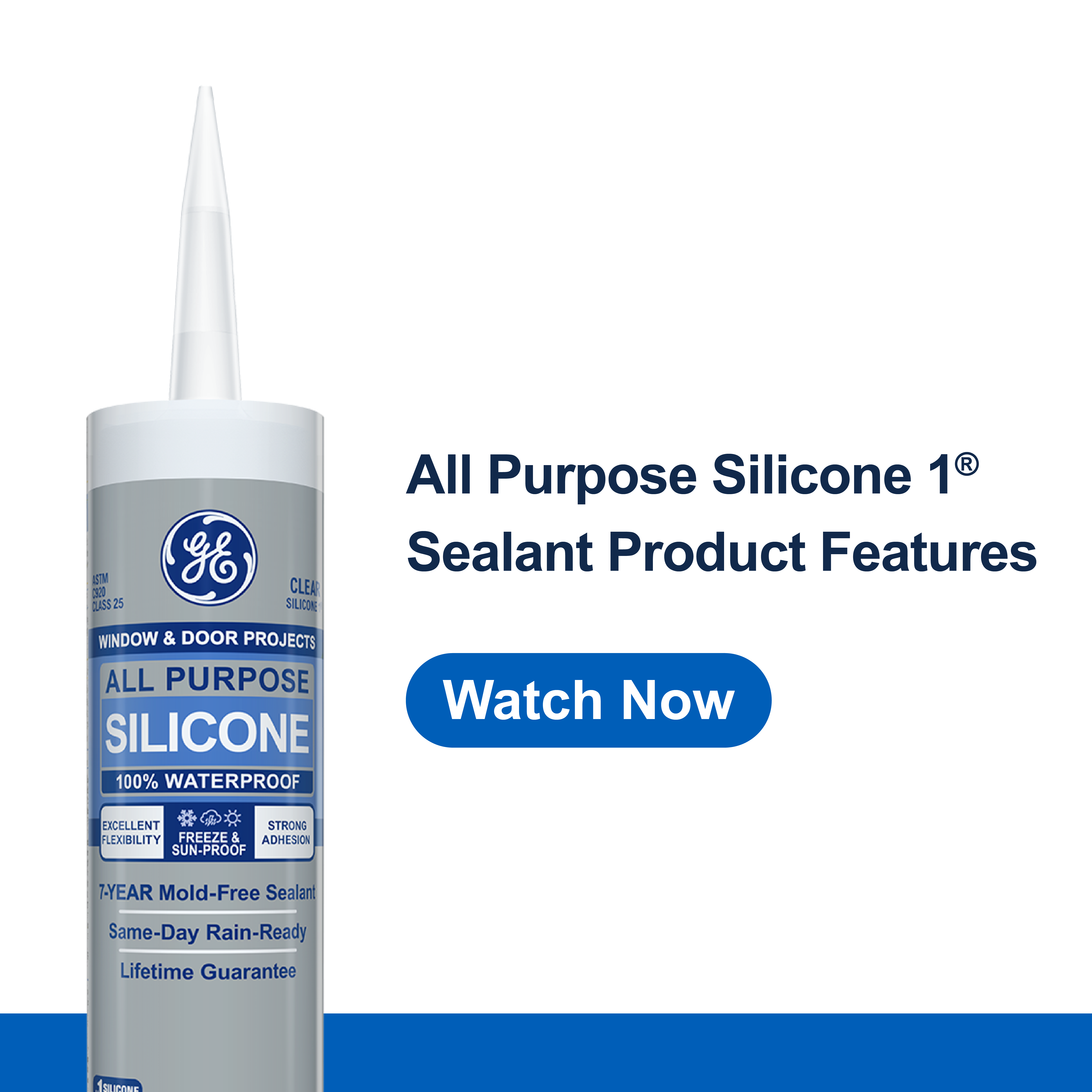 All-Purpose Caulk  GE All Purpose Silicone 1® Sealant