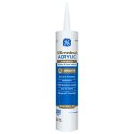 Image of siliconized acrylic advanced window and door caulk tube with waterproof and mold-resistant features.