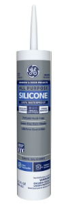 Image of GE All Purpose Silicone sealant tube for windows and doors.