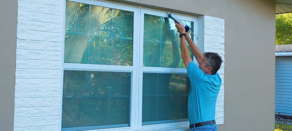 Weatherproofing windows and doors.