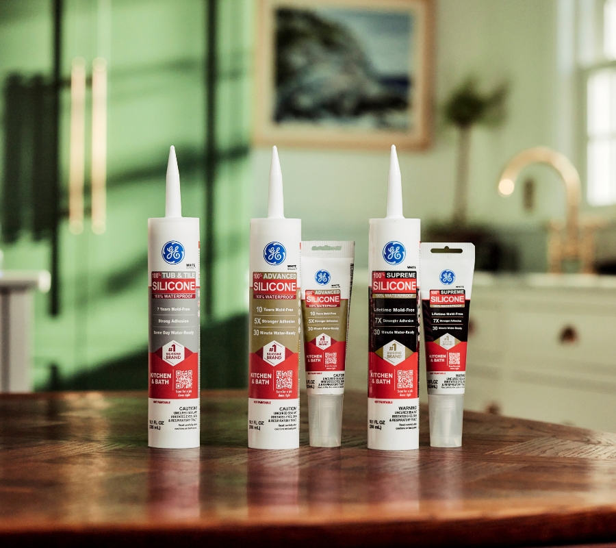Images of GE Advanced Silicone Kitchen & Bath, GE Tub & Tile Silicone, and GE Supreme Silicone Kitchen and Bath Sealant