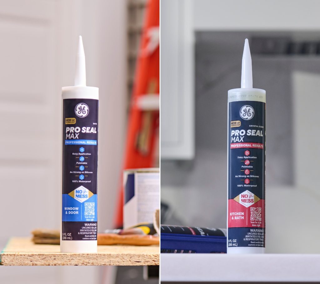 An image of GE Pro Seal Max Window & Door and GE Pro Seal Max Kitchen & Bath.