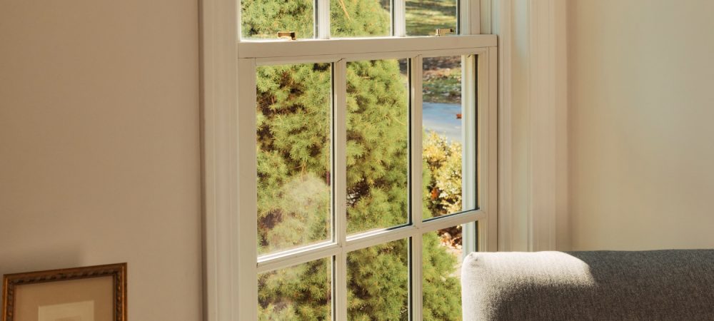 A photo of a window frame in a residential home.